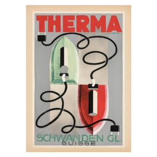 Therma-Werbeplakat mit Bügeleisen.