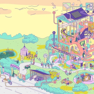 Fantasievolles Museum mit Aktivitäten und farbenfrohen Details.