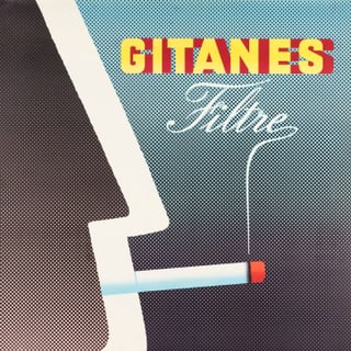 Vintage Werbung für Gitanes Zigaretten mit Filter.