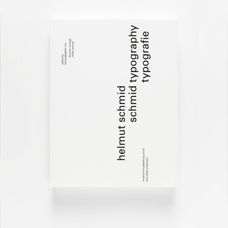 Buchcover mit Text 'helmut schmid typographie typografie'.