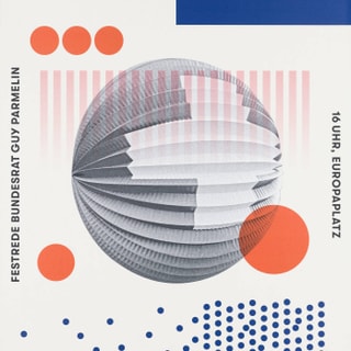 Plakat für Bundesfeier Luzern 2024 mit grafischen Elementen.