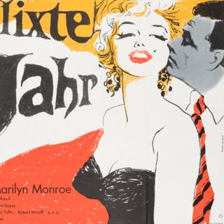 Filmplakat mit Frau und Mann, Schriftzug 'das verflixte 7. Jahr'.