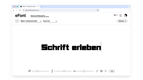 Screenshot einer Webseite zur Schriftgestaltung.