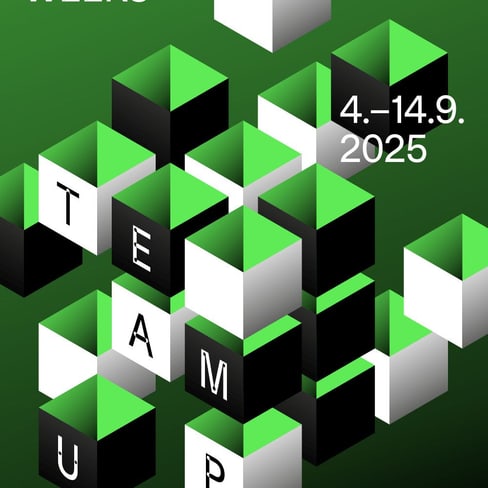 Plakat der Zurich Design Weeks 2025 mit Würfeln und Datum.