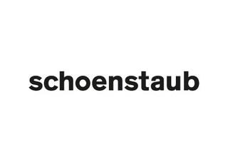 Schwarzer Text 'schoenstaub' auf weissem Hintergrund.