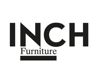 Logo mit Text 'INCH Furniture'.",