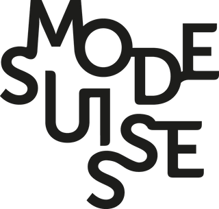 Logo mit Schriftzug 'Mode Suisse'.