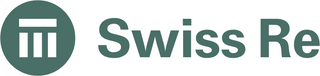 Logo von Swiss Re mit grünem Symbol.",