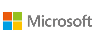 Microsoft-Logo auf schwarzem Hintergrund.