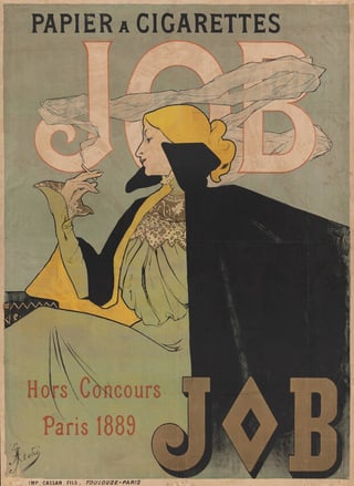 Werbeplakat für JOB Zigarettenpapier, Paris 1889.