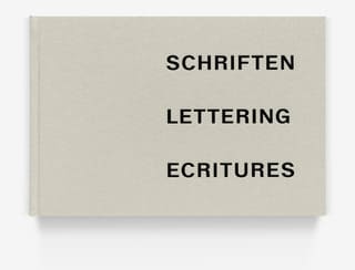 Buchcover mit Text «Schriften, Lettering, Écritures».