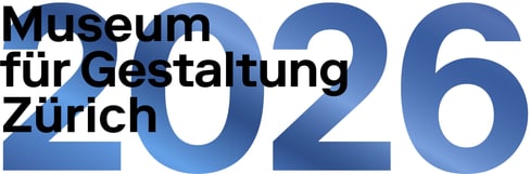 Museum für Gestaltung Zürich 2026 Logo in Blau.