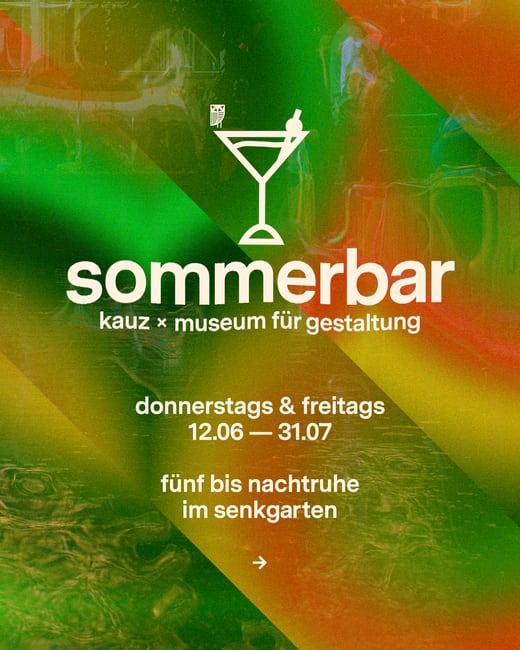 Werbung für Sommerbar mit Datum und Uhrzeit im Senkgarten.