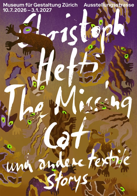 Künstlerisch gestaltetes Poster mit Schrift und Tierdarstellungen.