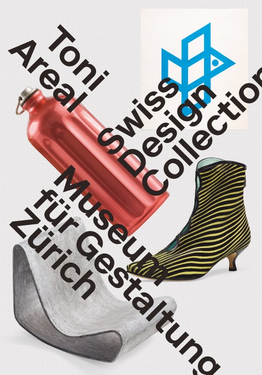 Verschiedene designte Objekte mit Text auf weissem Hintergrund.