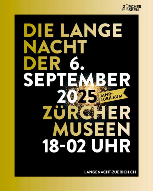 Poster für die Lange Nacht der Zürcher Museen 2025.